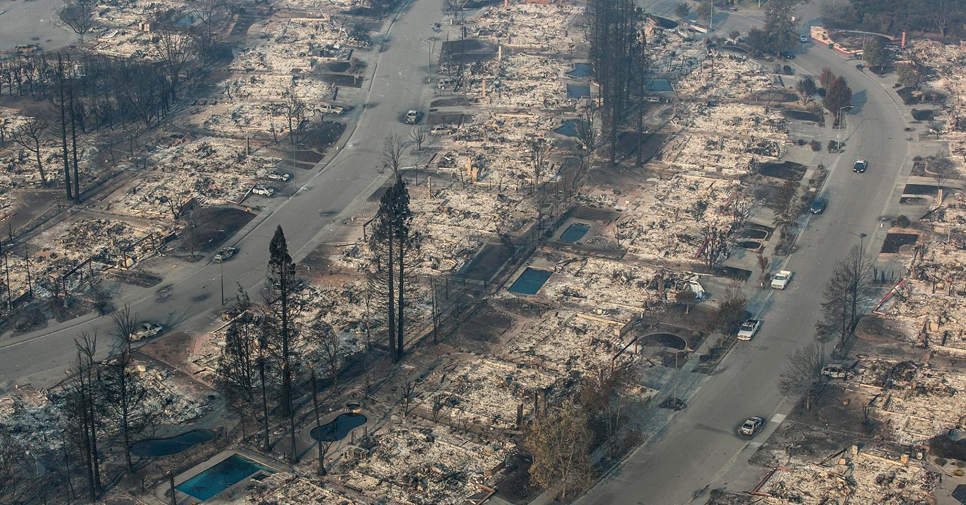Damage from California wildfires