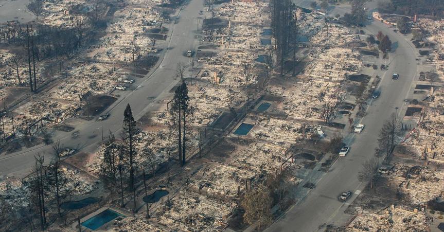 Damage from California wildfires