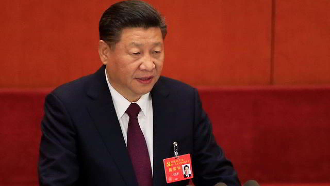 Xi Jinping addressing the Chinese Communist Party Congress